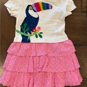 Mini Boden White Dress with Colorful Accents